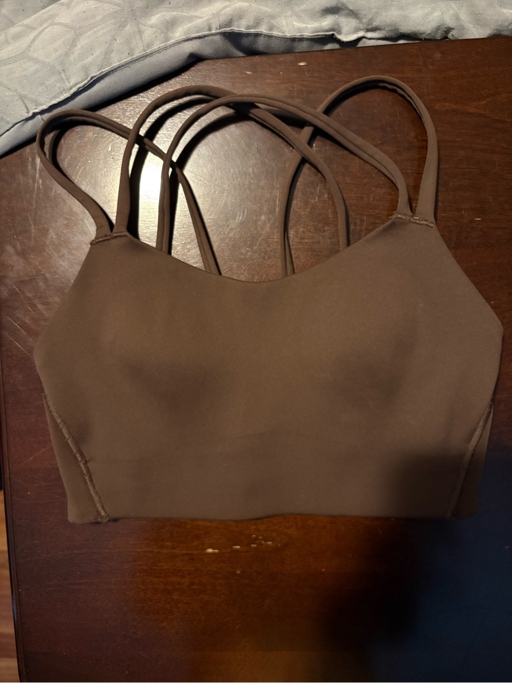 Brown Strappy sports bra
